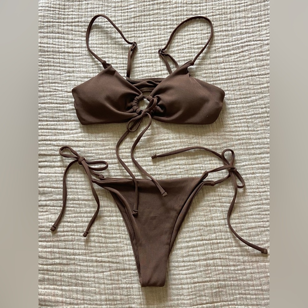 Chic Brown Bikini Set Size Small - image 4